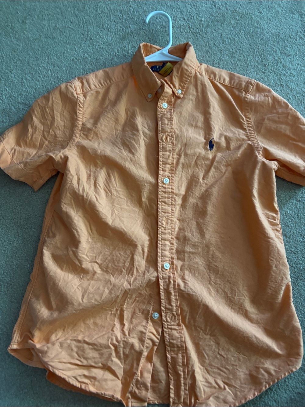 Polo by Ralph Lauren Short-Sleeve Button-Down Shirt in orange